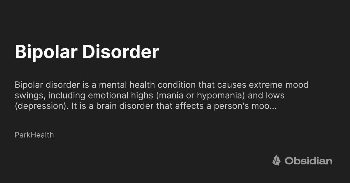 Bipolar Disorder - ParkHealth