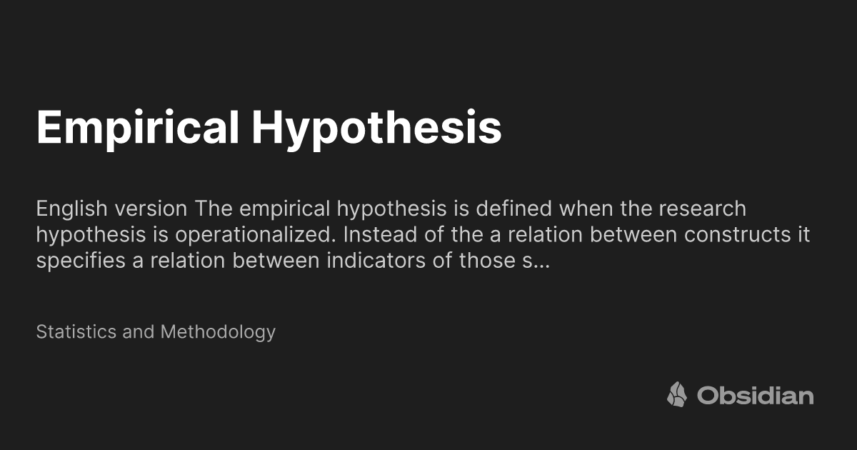 examples of empirical hypothesis