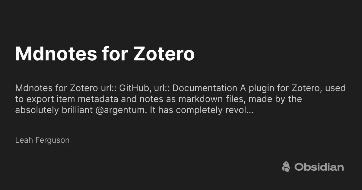 notes [Zotero Documentation]