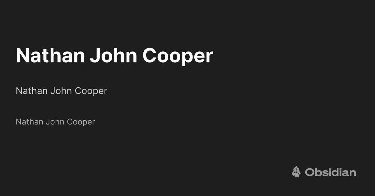Nathan John Cooper