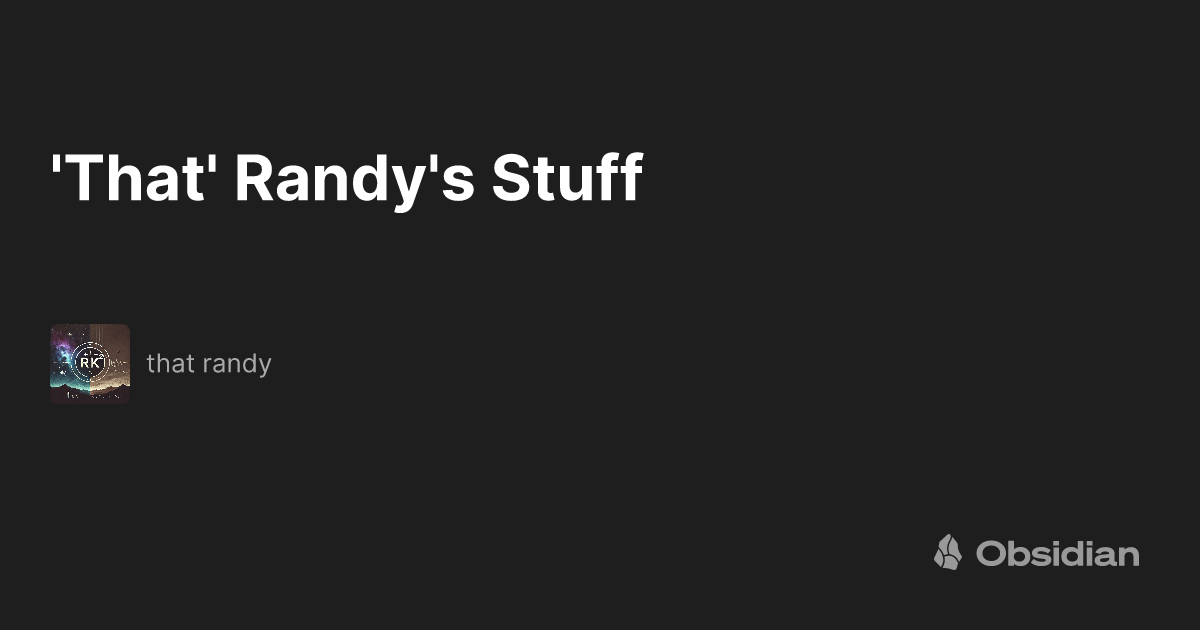 'That' Randy's Stuff - that randy