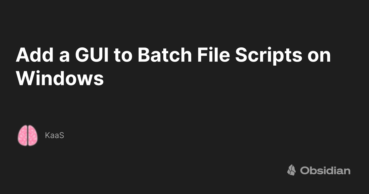 Batch File Scripting ©