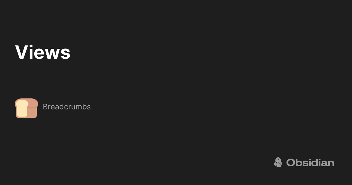 Views Breadcrumbs Obsidian Publish