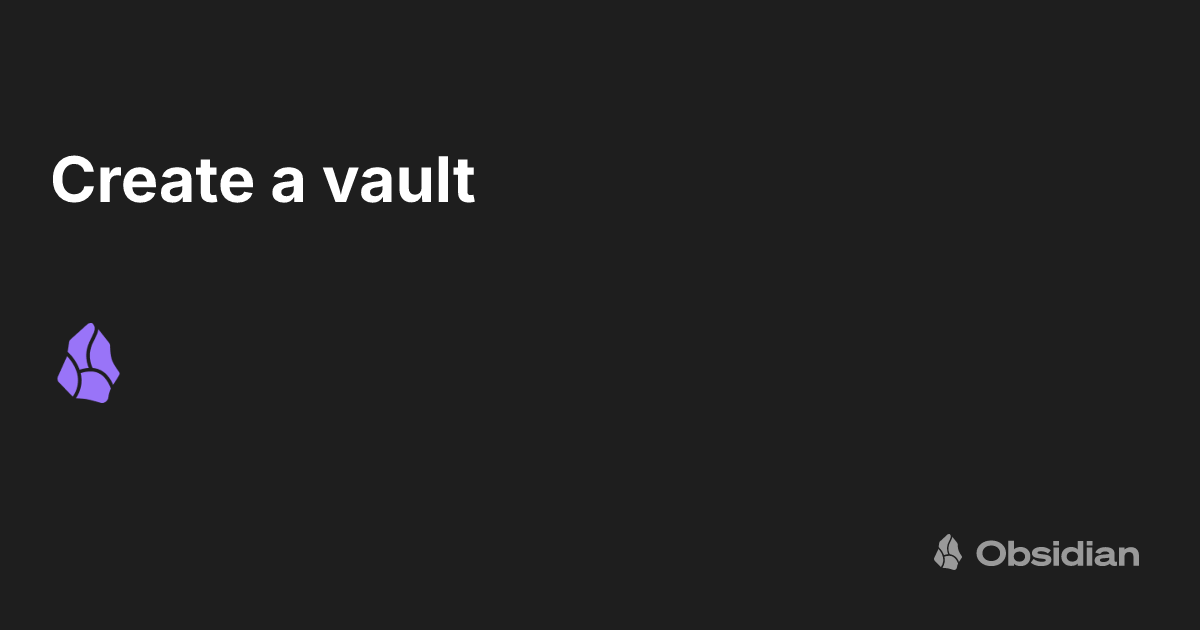 Create a vault