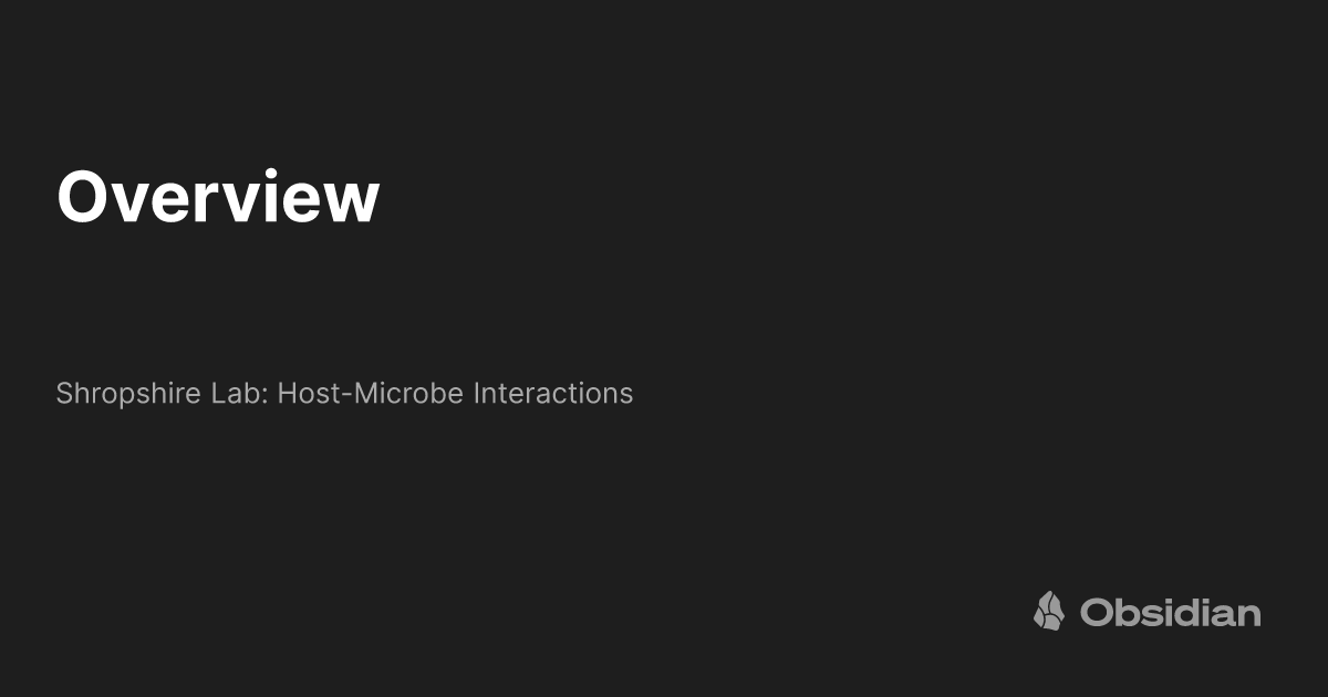 Overview - Shropshire Lab: Host-Microbe Interactions