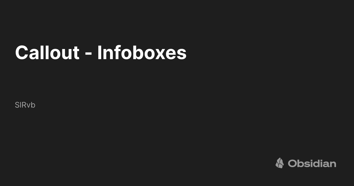 Callout Infoboxes SlRvb