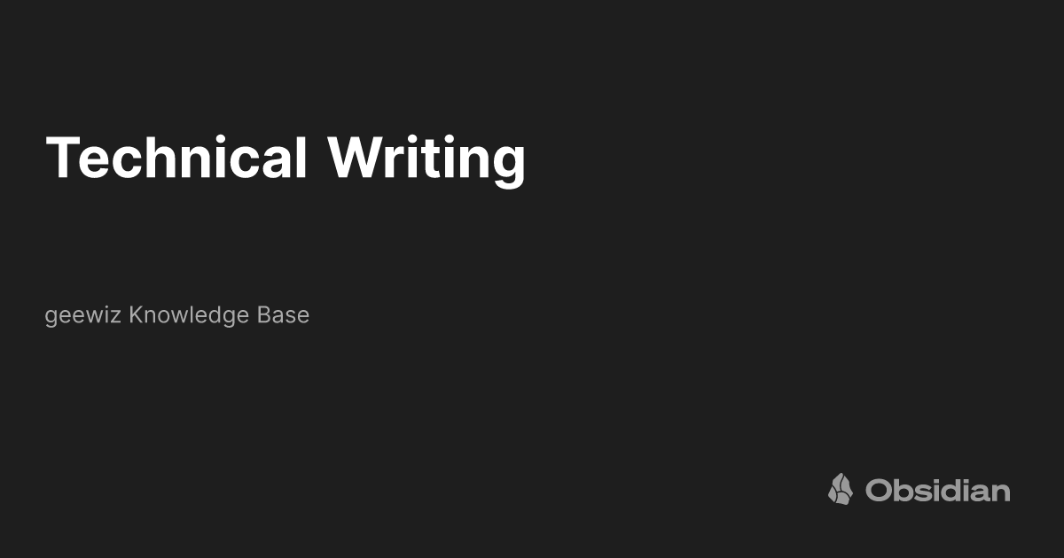 Technical Writing geewiz Knowledge Base