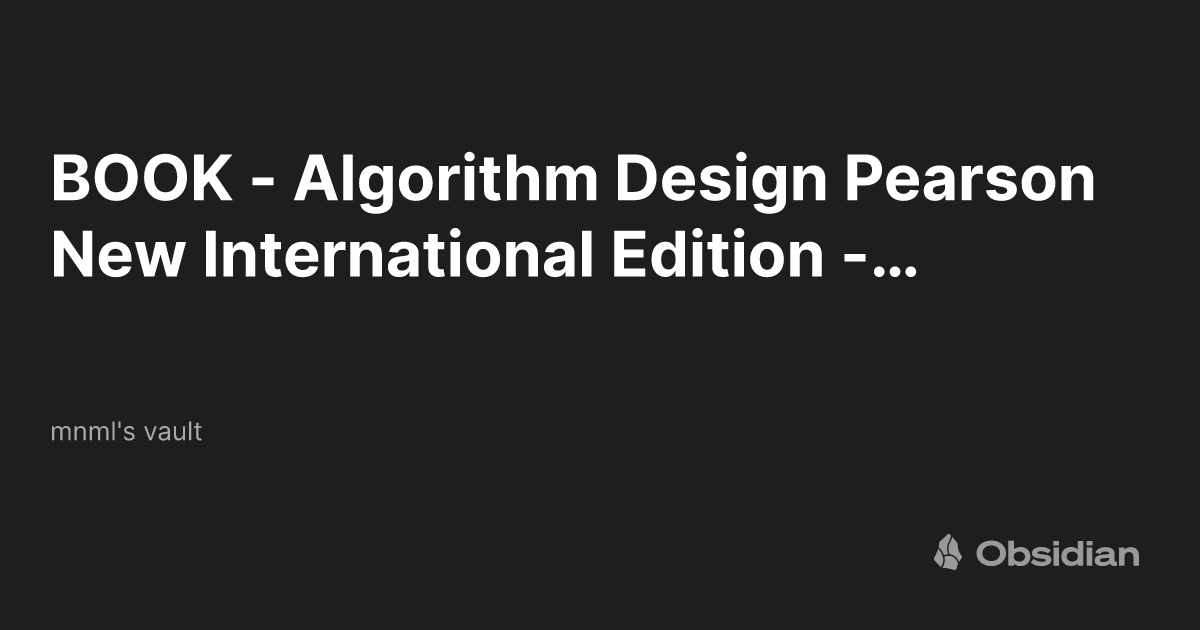 BOOK - Algorithm Design Pearson New International Edition - Jon ...