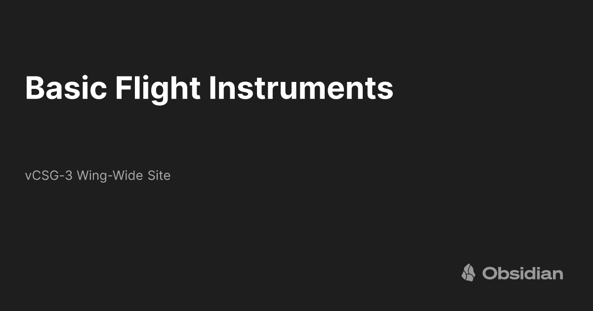 Basic Flight Instruments - vCSG-3 Wing-Wide Site