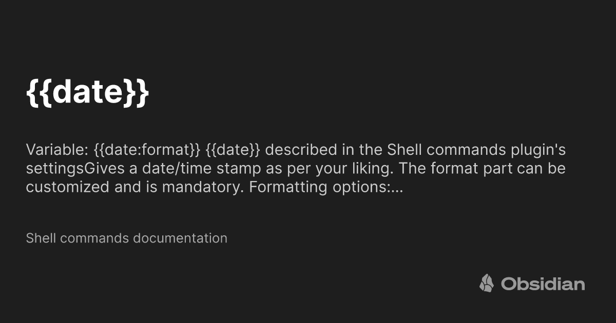 {{date}} - Shell commands documentation - Obsidian Publish