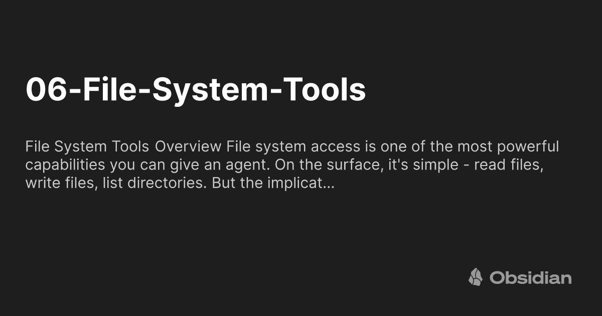 File System Tools 06-File-System-Tools - Obsidian Publish