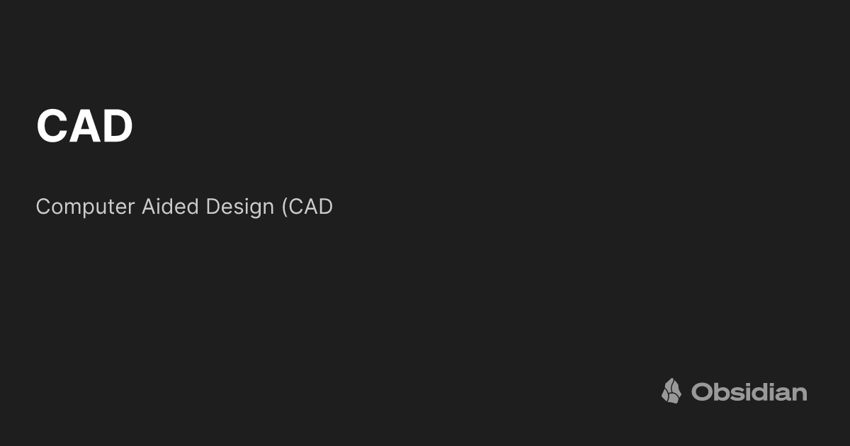 CAD - Aviation - Obsidian Publish