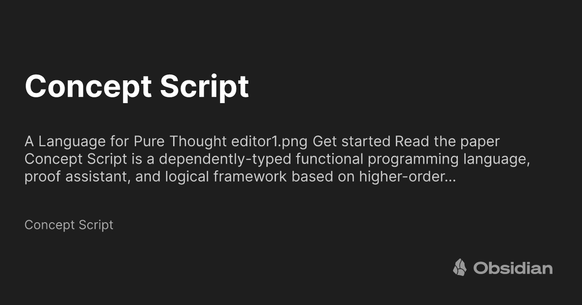 Concept Script - Concept Script
