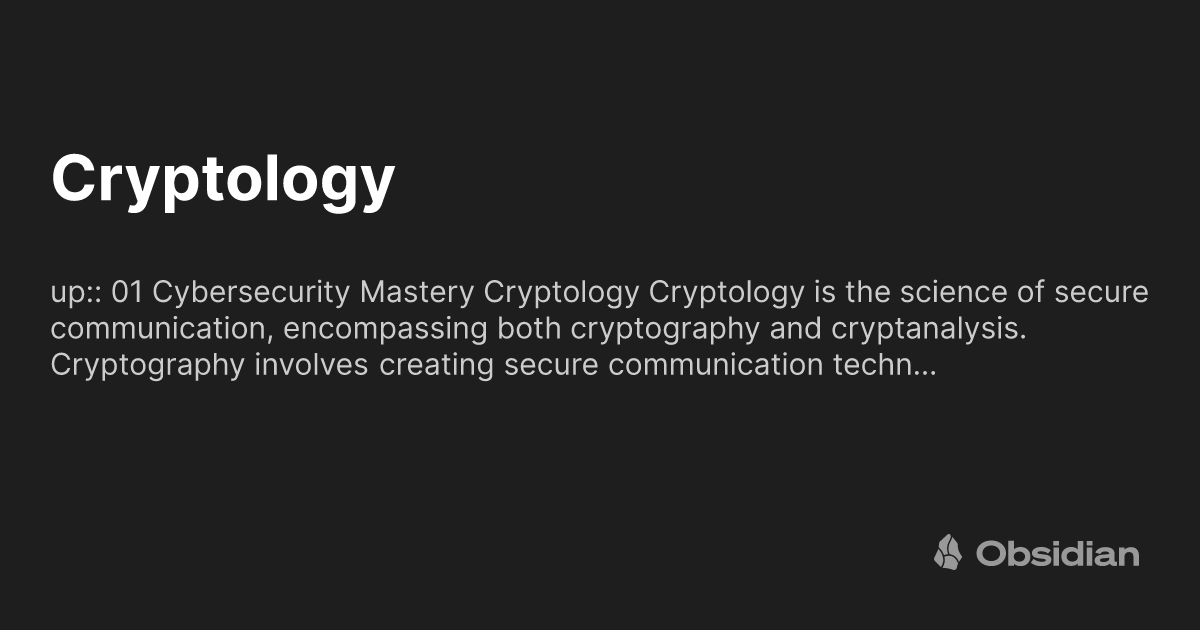 Cryptology Obsidian Publish cryptology-obsidian-publish