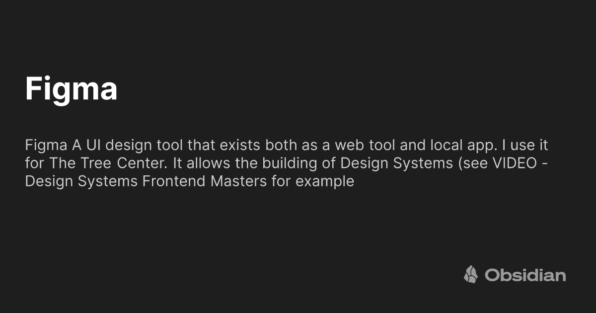 Figma - mnml's vault - Obsidian Publish