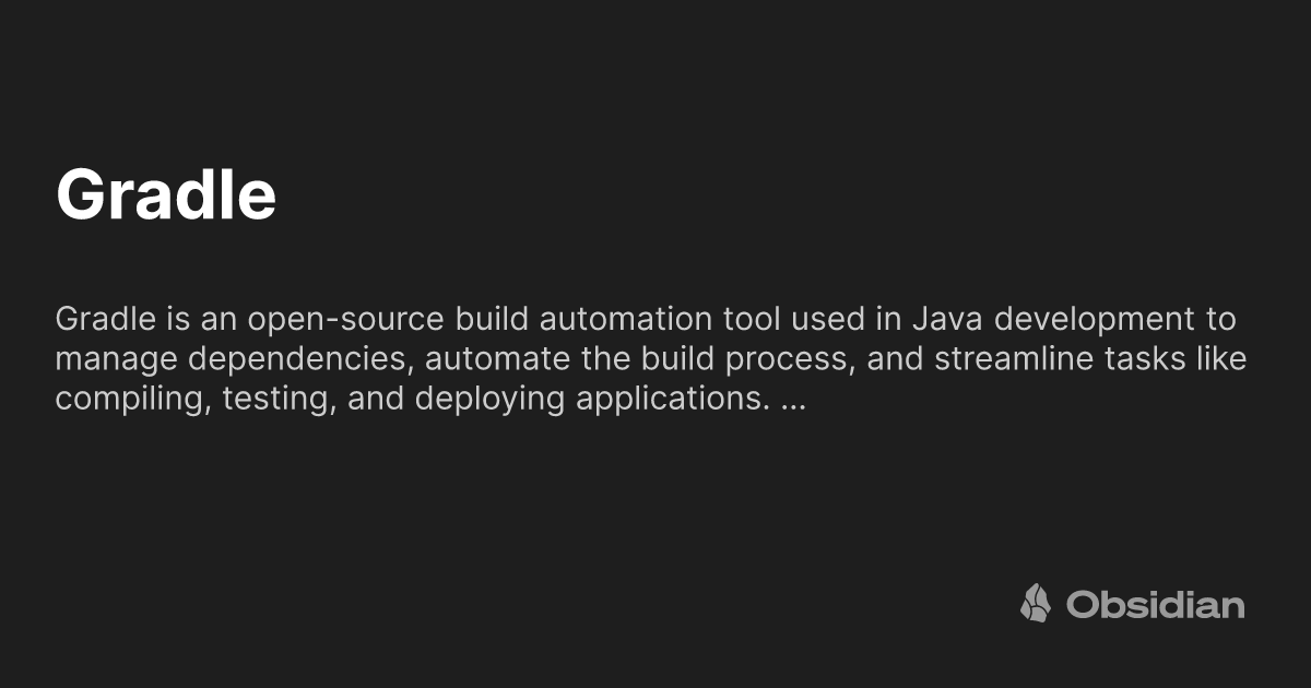 Gradle - Obsidian Publish