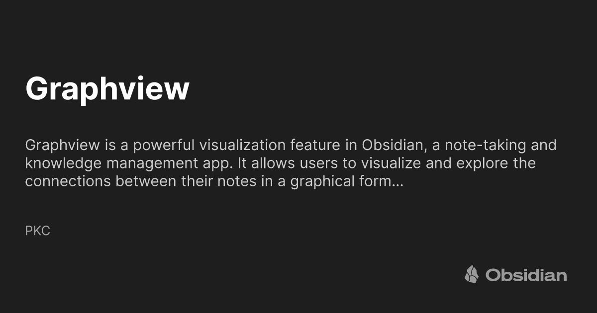 Graphview - PKC - Obsidian Publish
