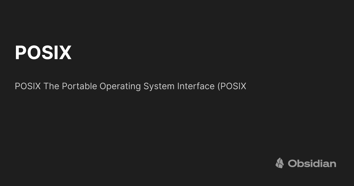 POSIX mnml's vault Obsidian Publish