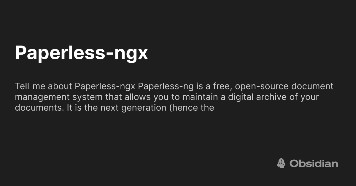 Paperless ngx PKC Obsidian Publish Paperless ngx pkc obsidian publish