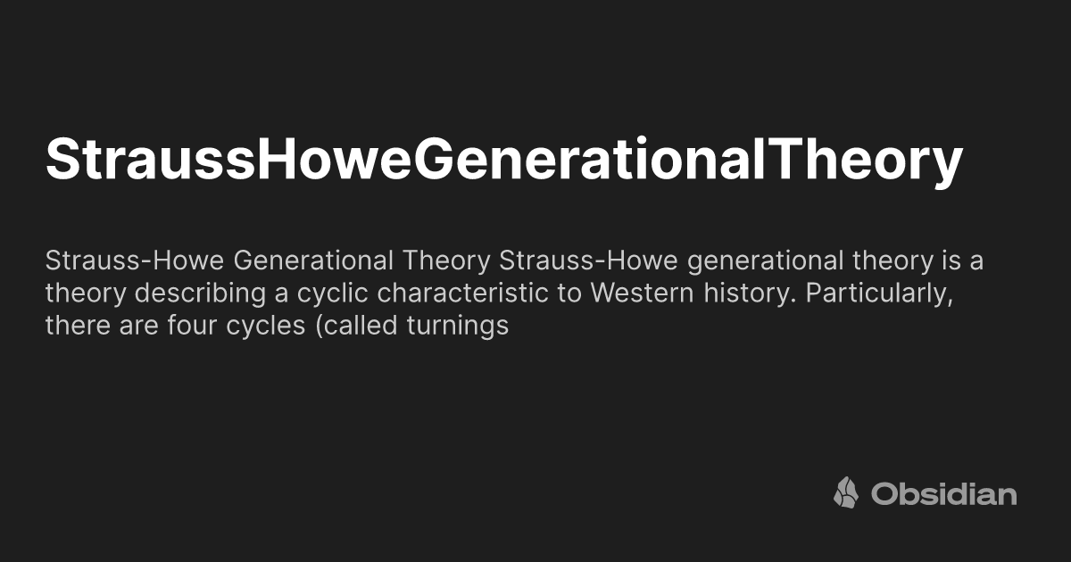 StraussHoweGenerationalTheory - Kyle's Second Brain - Obsidian Publish