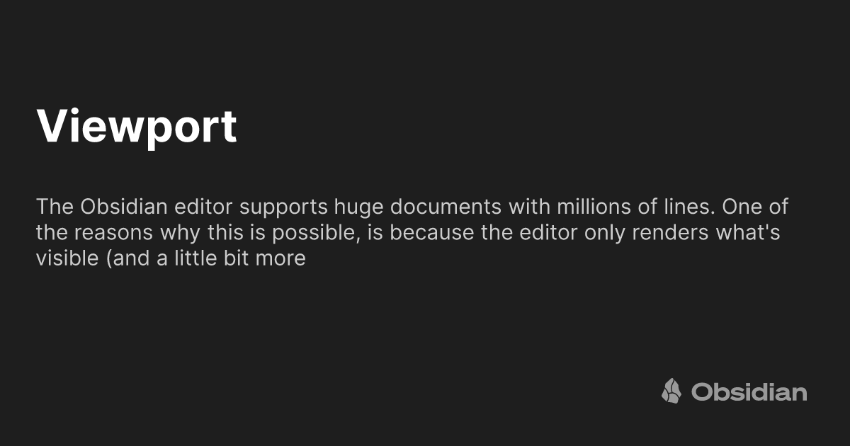 Viewport - Developer Documentation
