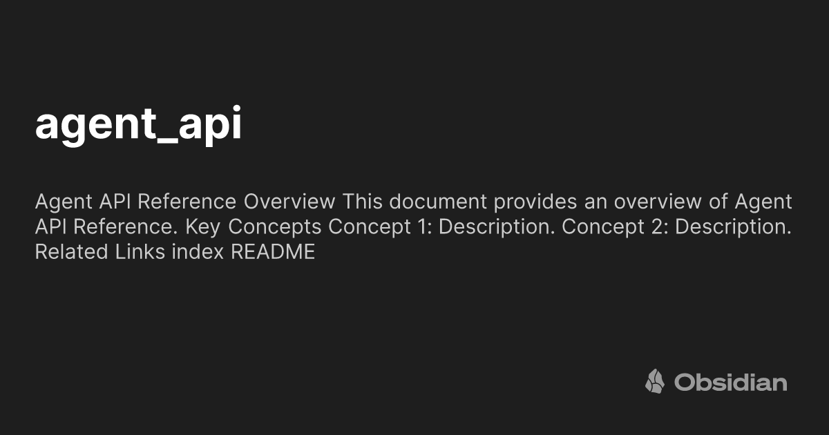 agent_api - Obsidian Publish