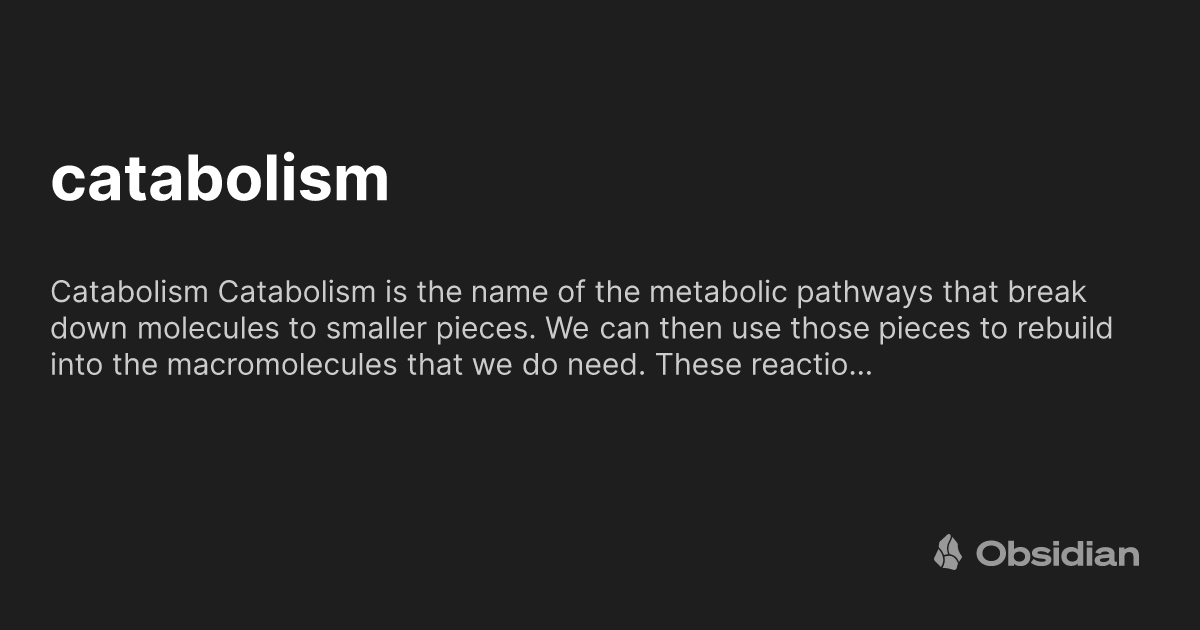 catabolism Obsidian Publish