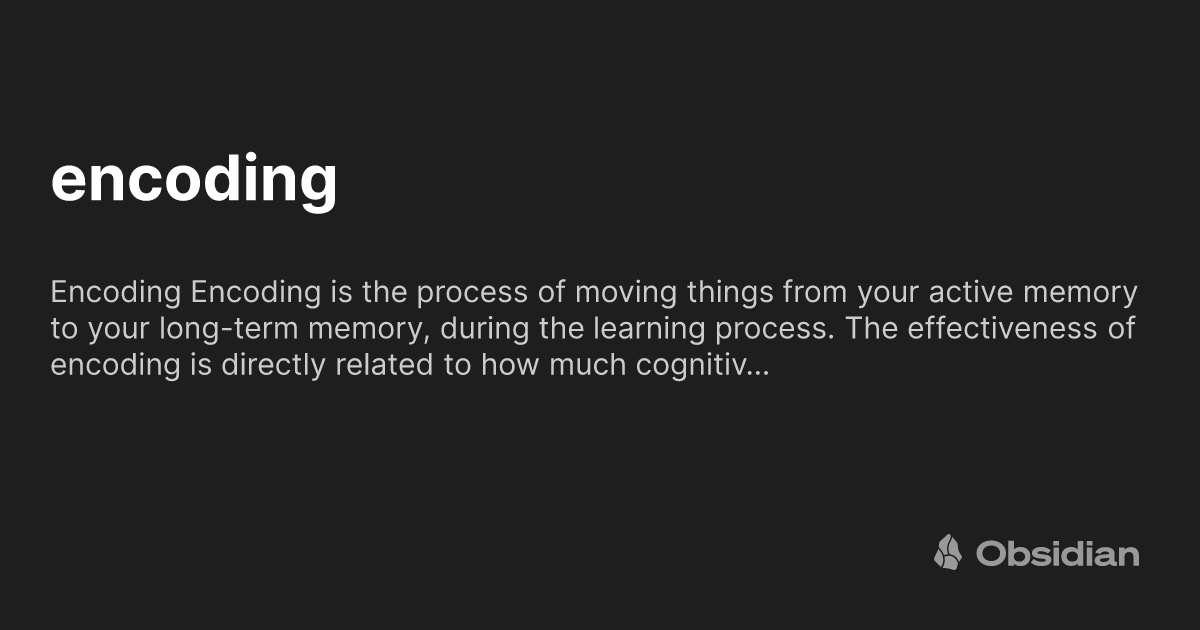Create Your Own Encoding encoding - Obsidian Publish