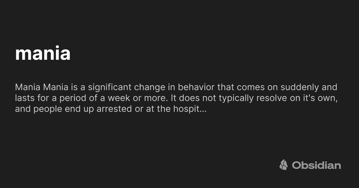 mania Obsidian Publish