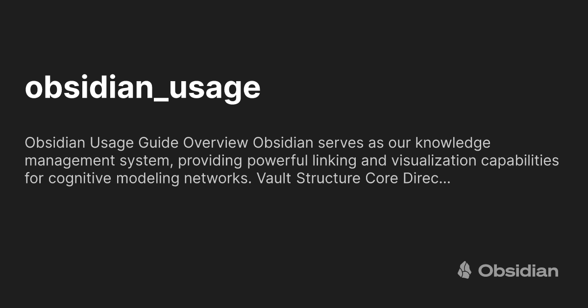 obsidian_usage - Obsidian Publish