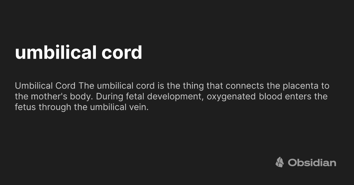 umbilical cord Obsidian Publish