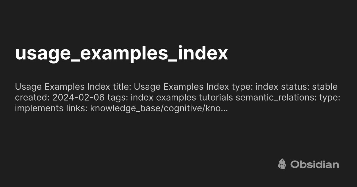 Additive Index Example usage_examples_index - Obsidian Publish