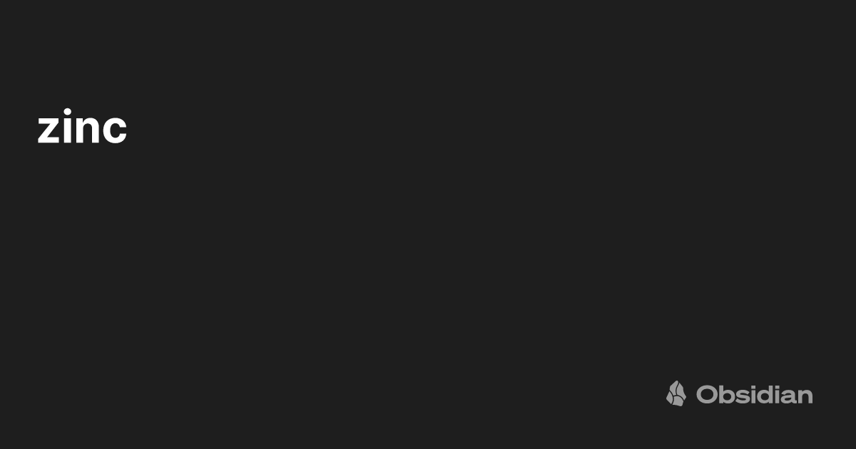 zinc Obsidian Publish